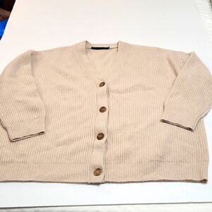 Jenni Kanye Slouchy Women's Cardigan 100% Cashmere Cocoon Size Large